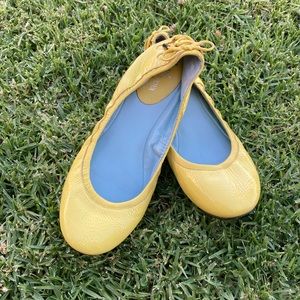 yellow Maria Sharipova ballet flats NWOT